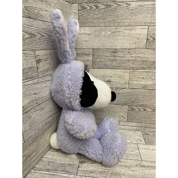 Hallmark Peanuts Easter Bunny Snoopy Plush Purple Stuffed Animal Dog w/ Tag - Picture 5 of 10